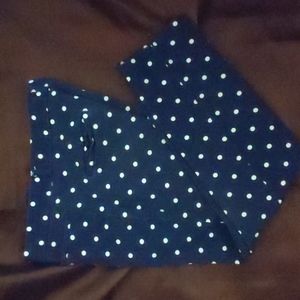 Blue polka dot pants
